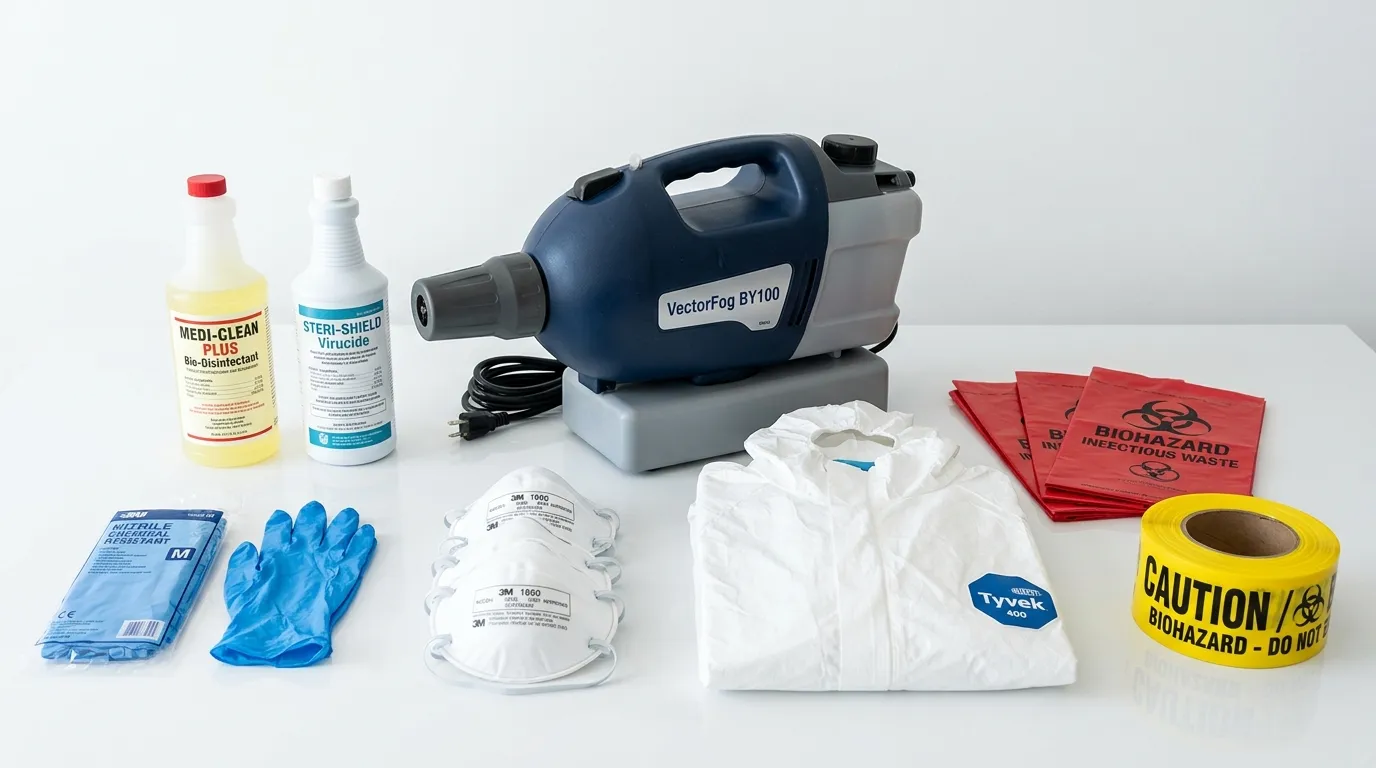 Professional biohazard remediation crew working in Longmont